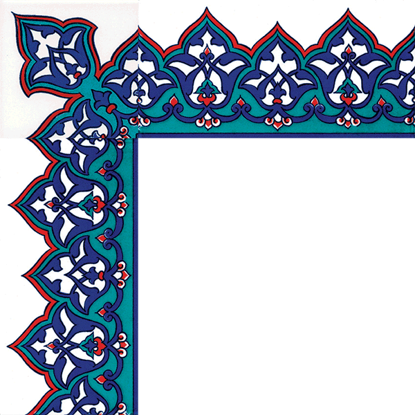 Çini Bordürler-Kütahya Çini